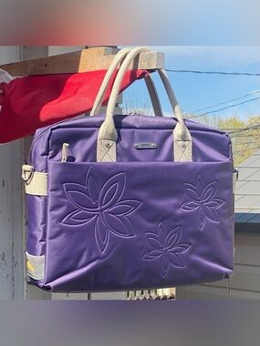 Roots Purple Laptop Tote Bag Work Travel School Shoulder Bag